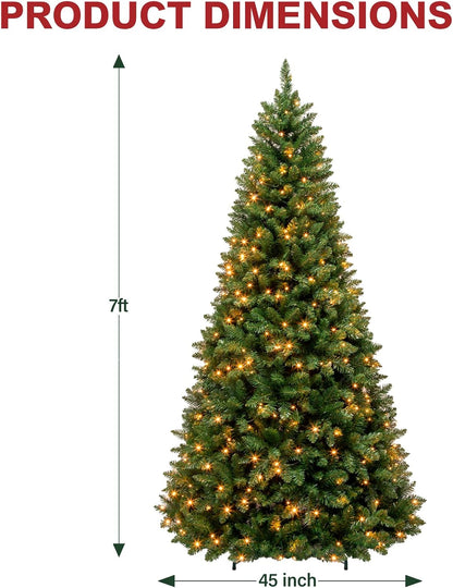 Hykolity 7 ft Prelit Artificial Christmas Tree with 300 Warm White LEDs