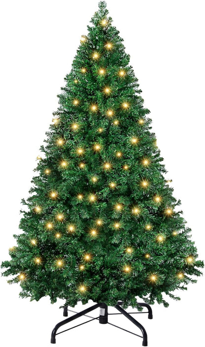 DUMOS 7.5 Ft Christmas Tree, Artificial Christmas Tree, Green