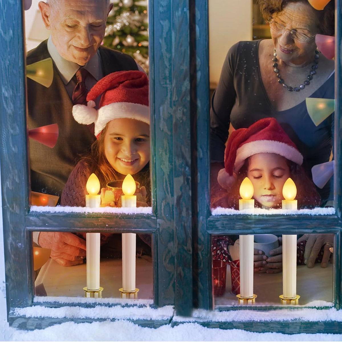 OCATO Christmas Window Candles Lights Battery Operated Candles 10 Pack
