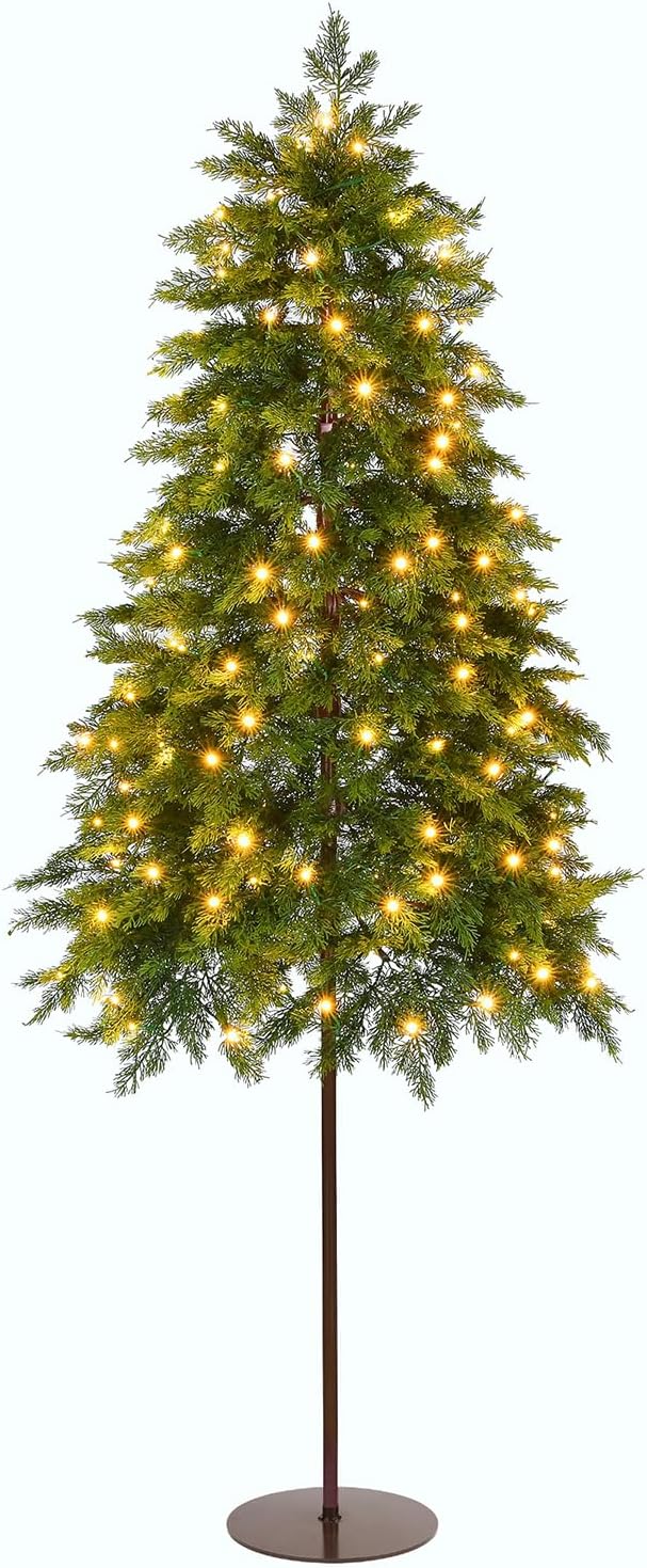 Juegoal 3FT Pre-Lit Artificial Christmas Tree 2 Pack, Norfolk Potted Tree