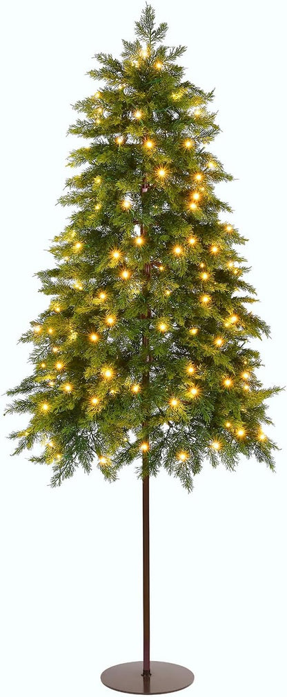 Juegoal 3FT Pre-Lit Artificial Christmas Tree 2 Pack, Norfolk Potted Tree