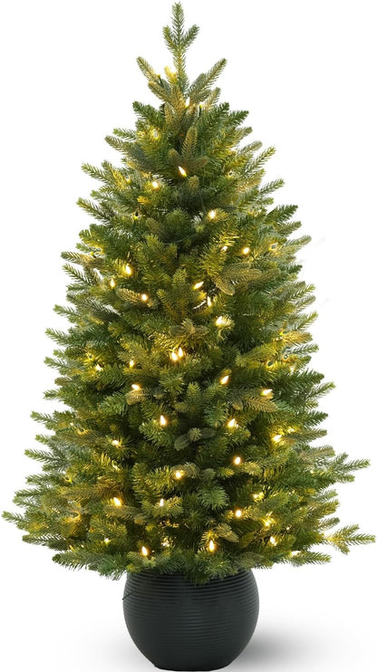 Hykolity 7.5 ft Prelit Christmas Tree with Realistic PE Foliage