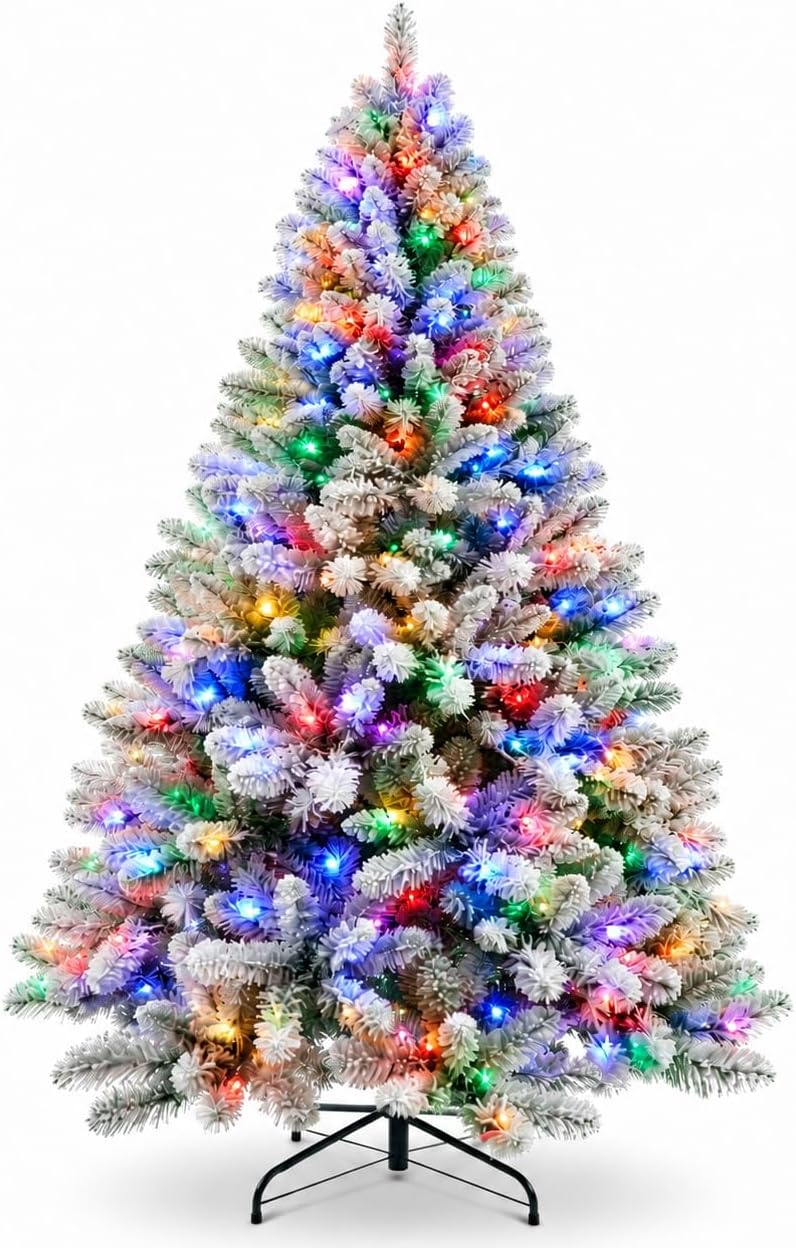 SENNOUL 6ft Prelit Christmas Tree with Lights，Premium Artificial Xmas Tree