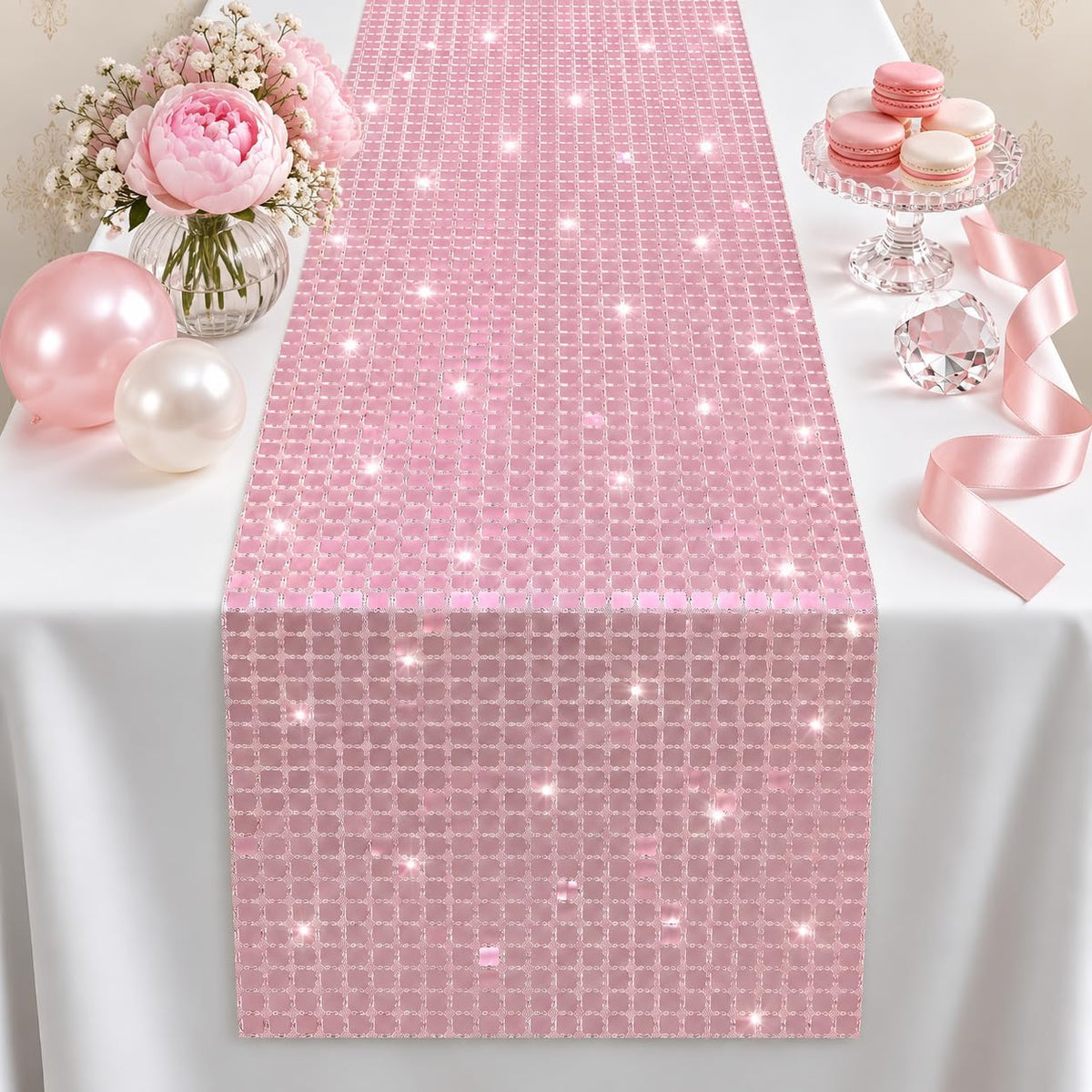 Christmas Decorations - Xmas Balls Snowflake Pine Cone Table Runner