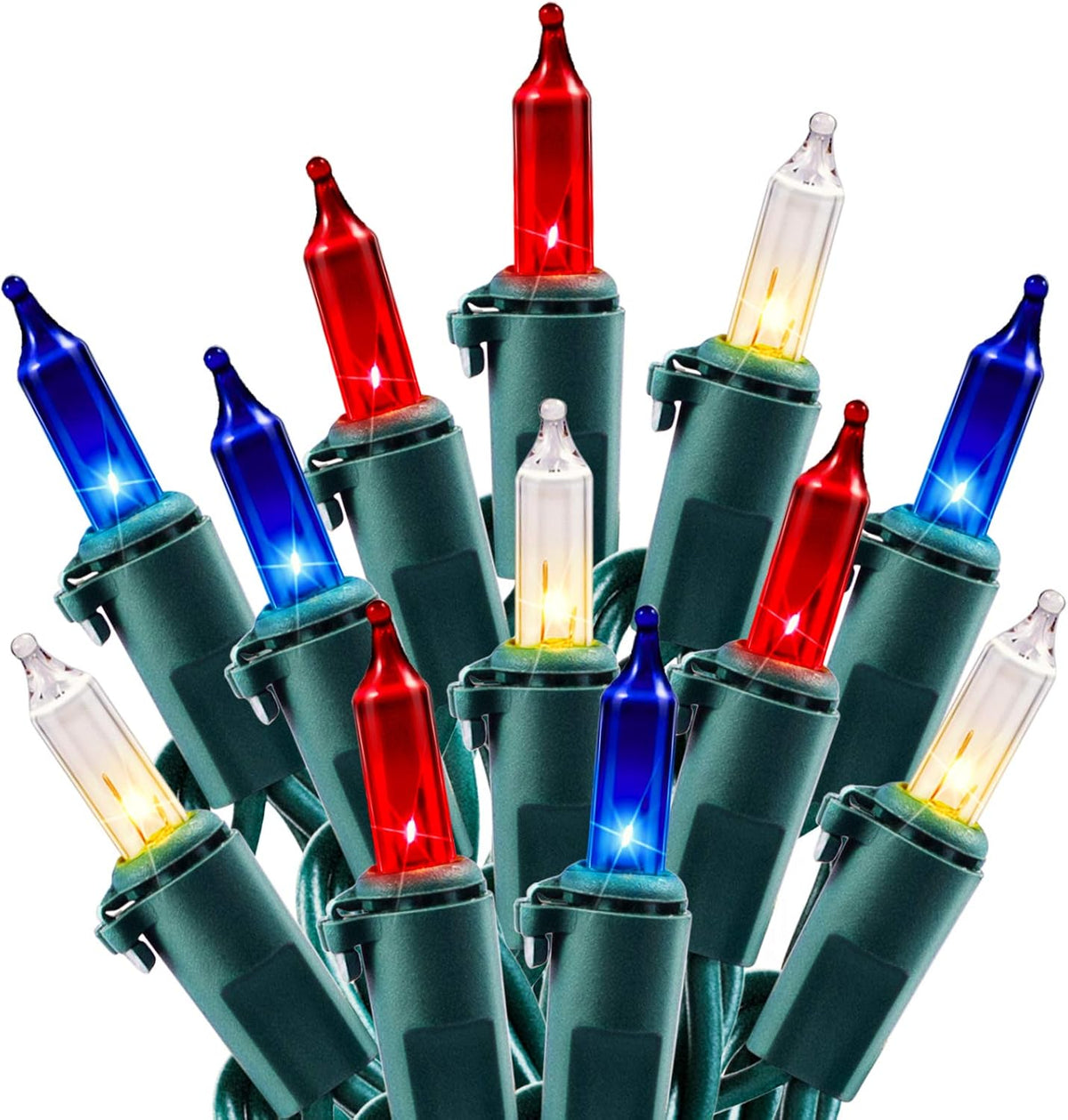 Minetom Clear Christmas String Lights 100 Count 20 Feet Incandescent Bulb