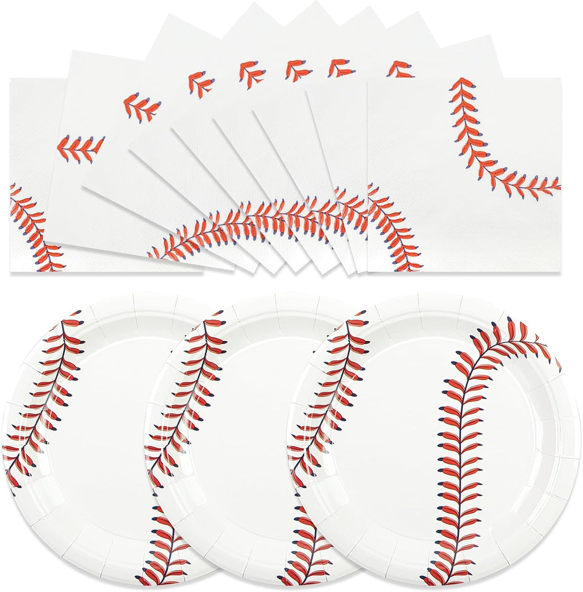 Merry Christmas Plates and Napkins Set, 7inch Xmas Tree Party Decorations