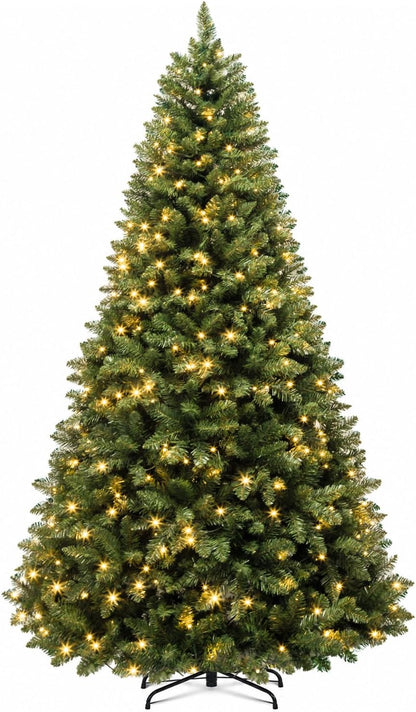 Hykolity 7 ft Prelit Artificial Christmas Tree with 300 Warm White LEDs