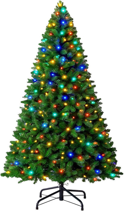 DUMOS 4.5 Ft Pre-Lit Christmas Tree, Artificial Xmas Tree, Green