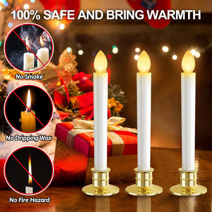 OCATO Christmas Window Candles Lights Battery Operated Candles 10 Pack