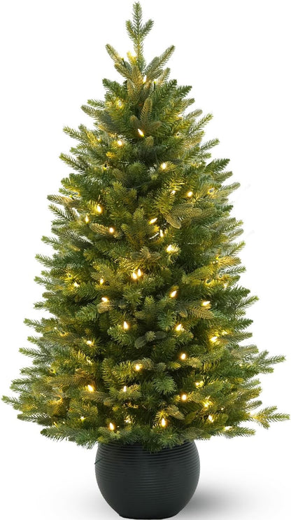 Hykolity 7.5 ft Prelit Christmas Tree with Realistic PE Foliage