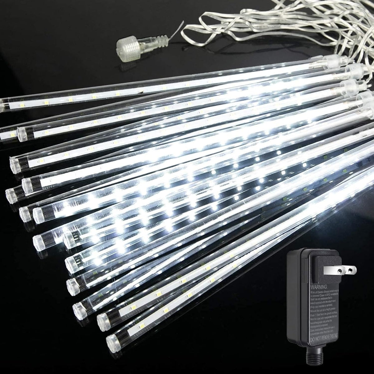 Christmas Outdoor Meteor Shower Lights 16-Tube 384LEDs Falling Rain Lights