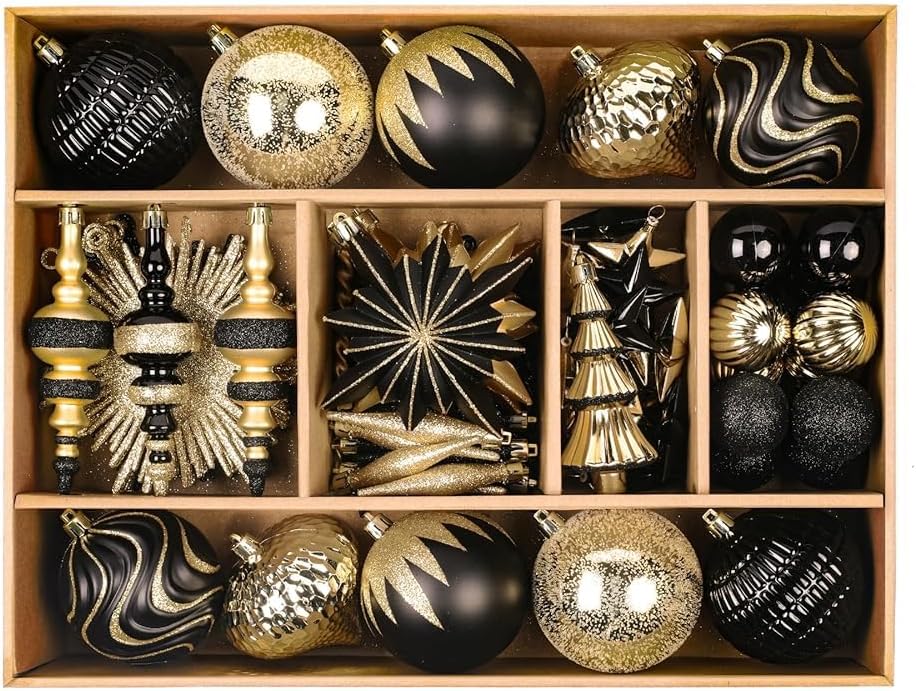 SHareconn 80Pcs Christmas Tree Ornaments Set Christmas Tree Decorations