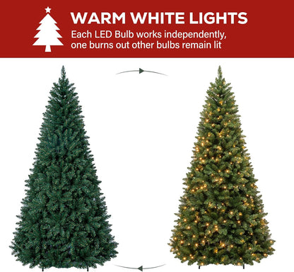 Hykolity 7 ft Prelit Artificial Christmas Tree with 300 Warm White LEDs