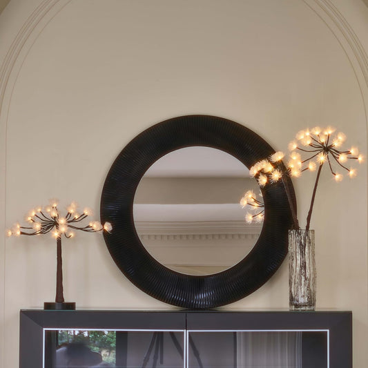 LITBLOOM Lighted Willow Branches with Timer Battery Operated and USB Plug in, Faux Hogweed Branches with Lights 27IN 35 LED Lights for Home Fireplace Table Spring Decoration
