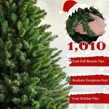 CASA CLAUSI 6ft Artificial Christmas Tree Unlit Pine Xmas Tree,Olive Green