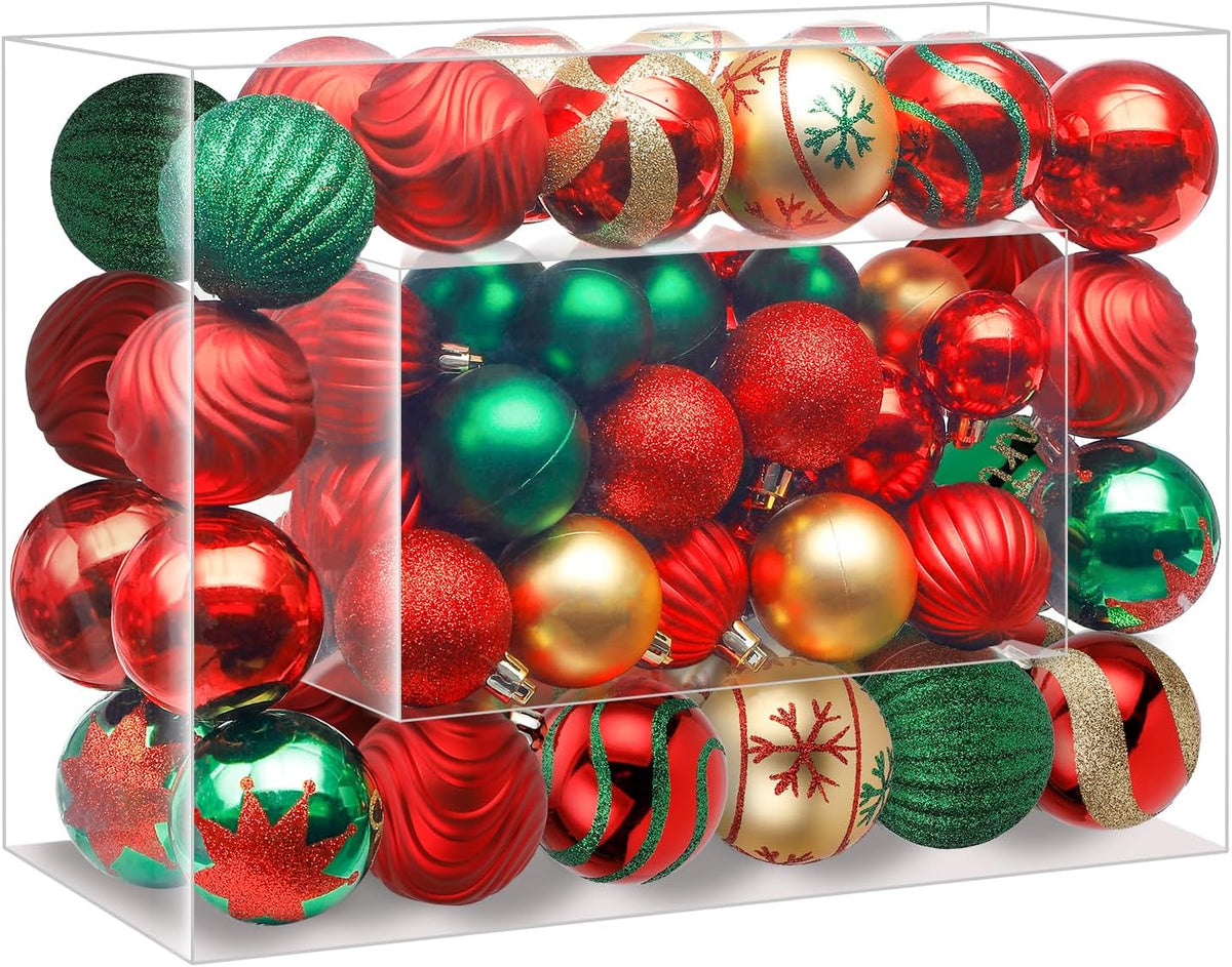 SHareconn 66Pcs Christmas Tree Decorations, Christmas Tree Ornaments Set