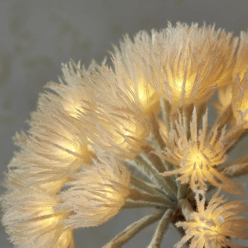 LITBLOOM Lighted Willow Branches with Timer Battery Operated and USB Plug in, Faux Dandelion Branches with Lights 27IN 70 LED Lights for Home Mantle Table Christmas Decoration