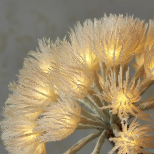 LITBLOOM Lighted Willow Branches with Timer Battery Operated and USB Plug in, Faux Dandelion Branches with Lights 27IN 70 LED Lights for Home Mantle Table Christmas Decoration