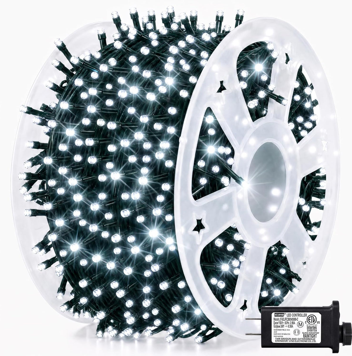 Dazzle Bright Outdoor Christmas String Lights, 1000 LED 328 FT Plug in Fairy Light with Remote Control 8 Modes & Timer, Waterproof Decoration for Home Garden Yard Xmas Wedding, Warm White