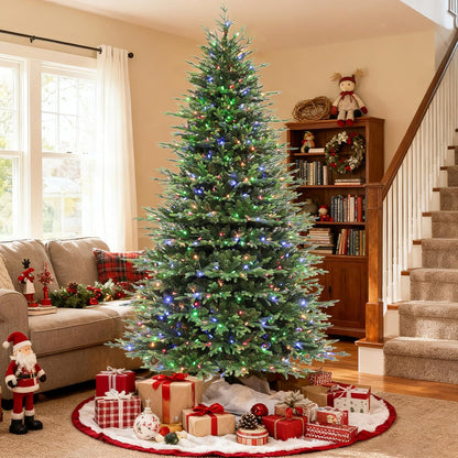 Hykolity 7.5 ft Prelit Christmas Tree with Realistic PE Foliage