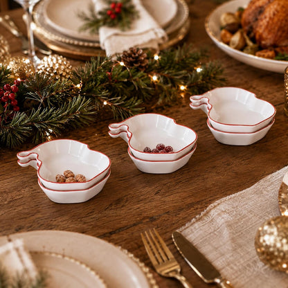 fMBB Cute Santa Hat Plates, Serving Dishes Ceramic for Food & Entertaining