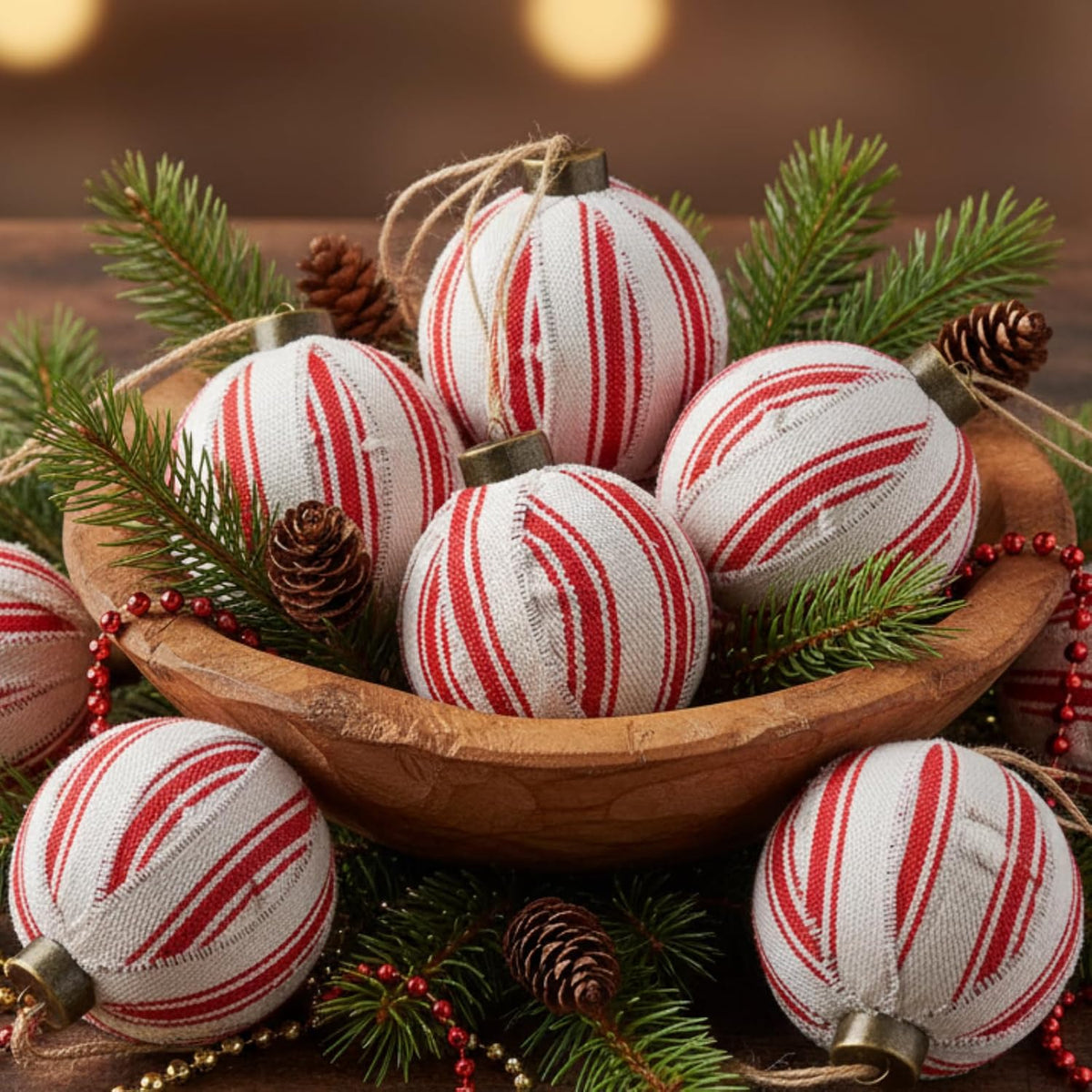 Gemscream 12 Pcs Classic Tartan Assorted Christmas Ornament Balls 3.15 Inch