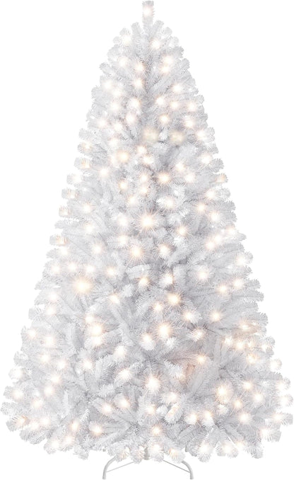 Yaheetech 4.5ft Pre-lit Christmas Tree with 150 Warm White Lights, Green