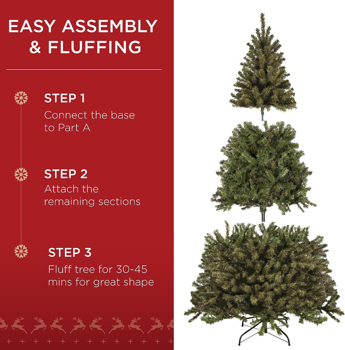 Best Choice Products Artificial Christmas Tree, 6ft Premium Unlit Realistic Spruce Holiday Décor w/Dense Branches, Easy Assembly, Metal Base