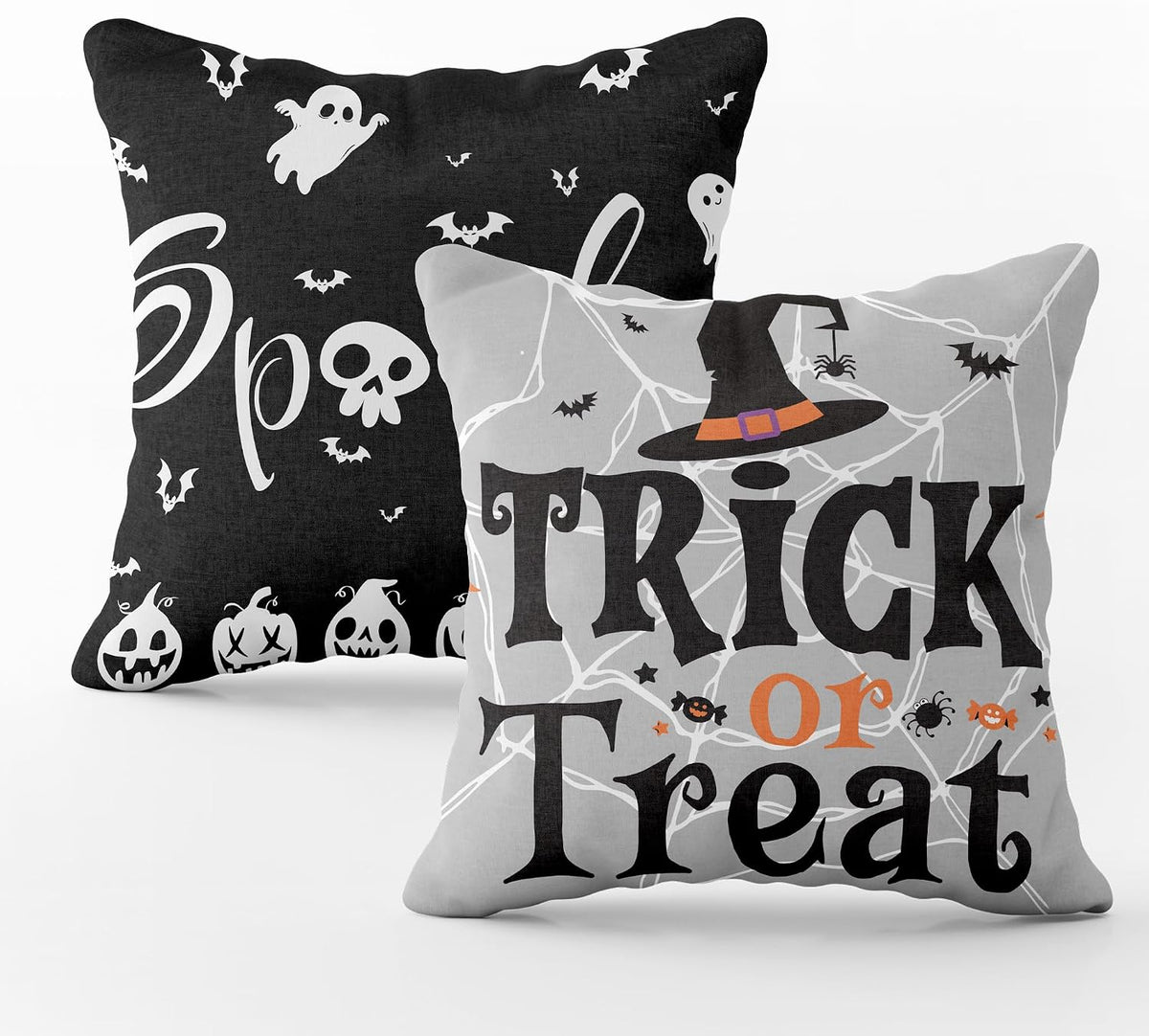 Christmas Decorations - Set of 4 Double-Sided Print Christmas Pillow Covers