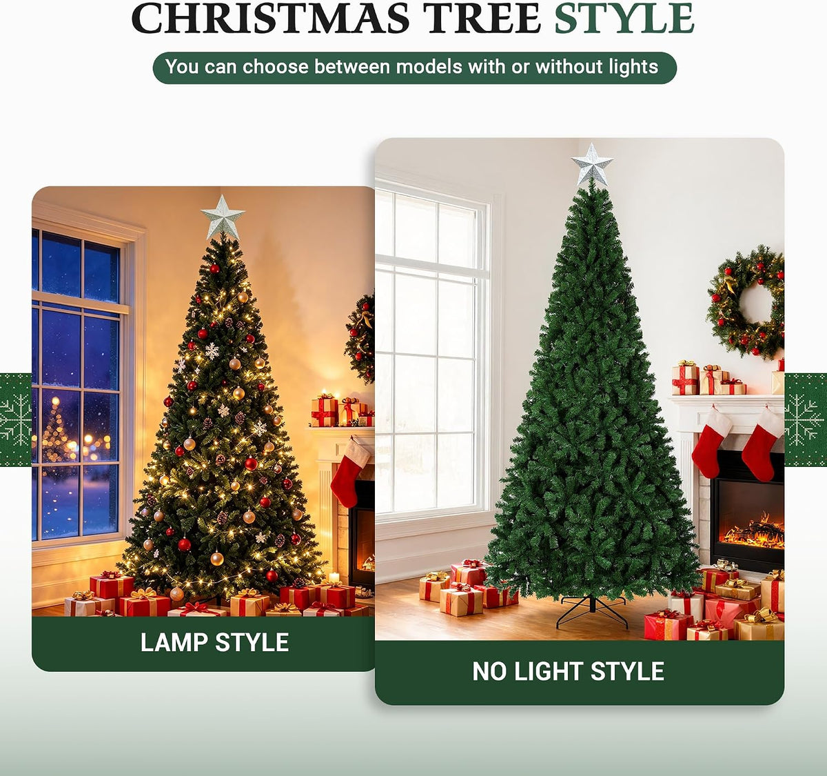Artificial Christmas Tree,6FT Christmas with Over 1200 Branch Tips, Décor w/Easy Assembly