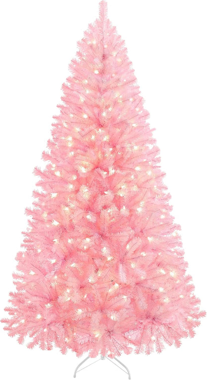 Yaheetech 4.5ft Pre-lit Christmas Tree with 150 Warm White Lights, Green
