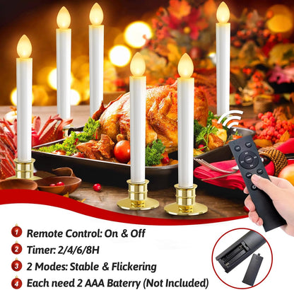 OCATO Christmas Window Candles Lights Battery Operated Candles 10 Pack