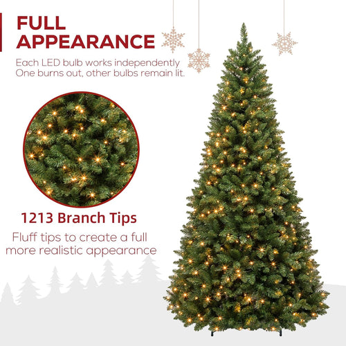 Hykolity 7 ft Prelit Artificial Christmas Tree with 300 Warm White LEDs