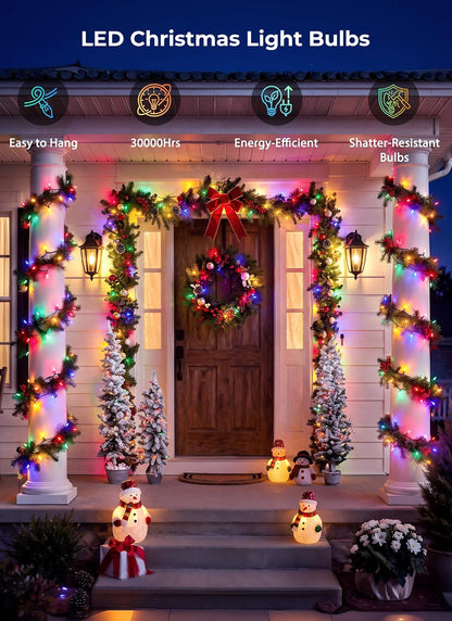 Brightown Multicolor Christmas Lights, 32FT 100Count LED Mini String Lights