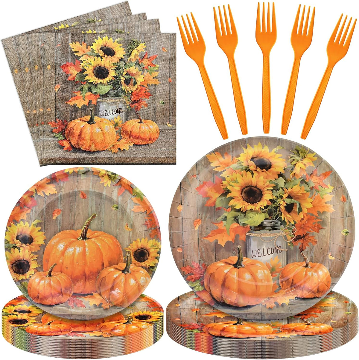 96 Pieces Christmas Poinsettia Tableware Set – Merry Christmas Disposable Plates, Napkins, Forks Party Supplies with Holiday Flower and Holly Designs for Xmas Parties Celebrations – Serves 24 Guests