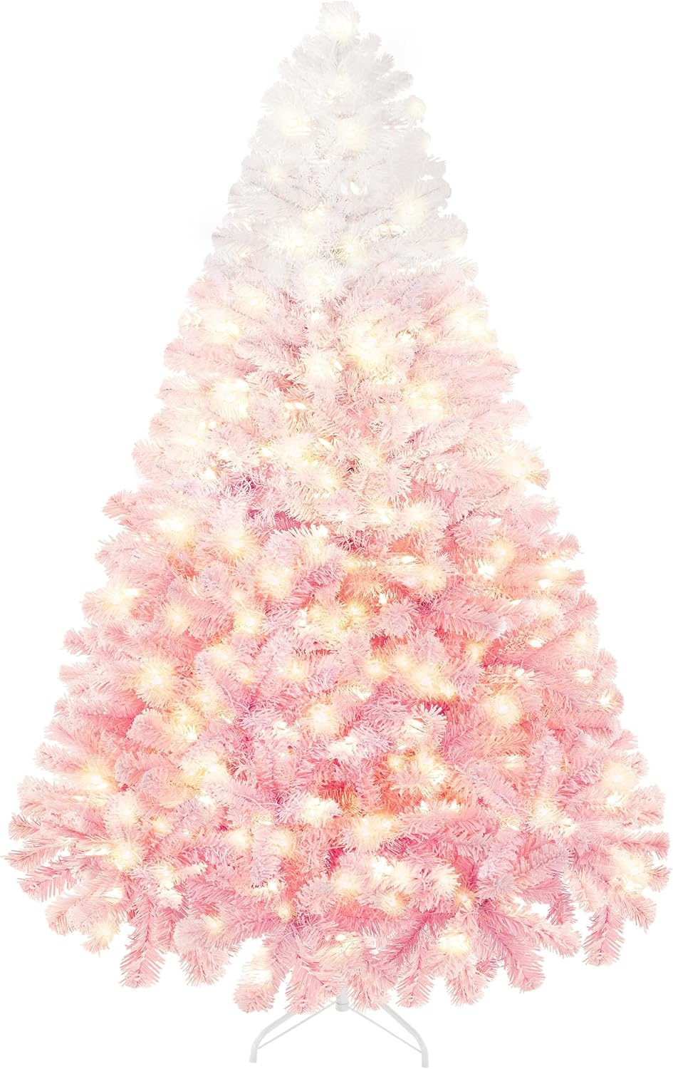 Yaheetech 6ft Pre-Lit Snow Flocked Artificial Christmas Tree, 250 Lights