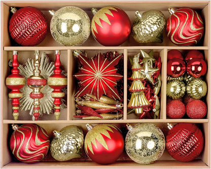 SHareconn 80Pcs Christmas Tree Ornaments Set Christmas Tree Decorations