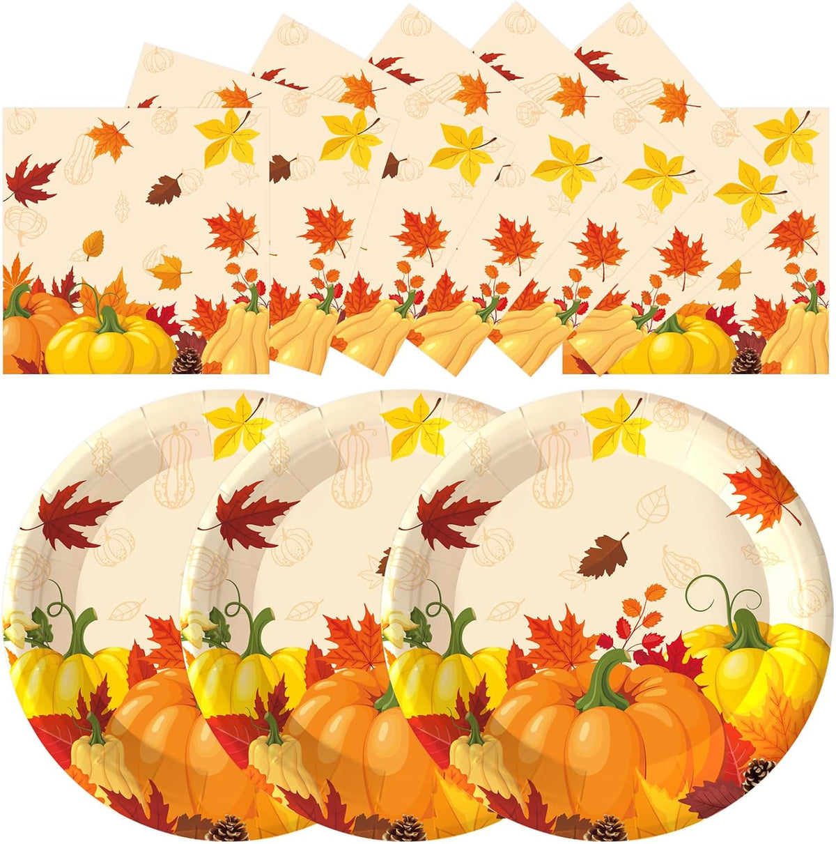 Merry Christmas Plates and Napkins Set, 7inch Xmas Tree Party Decorations