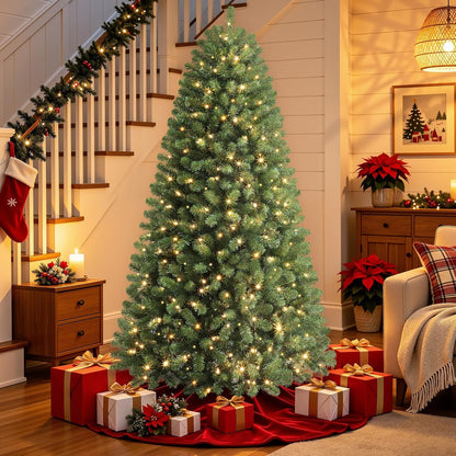 Alupssuc 6ft Classic Spruce Artificial Prelit Christmas Tree