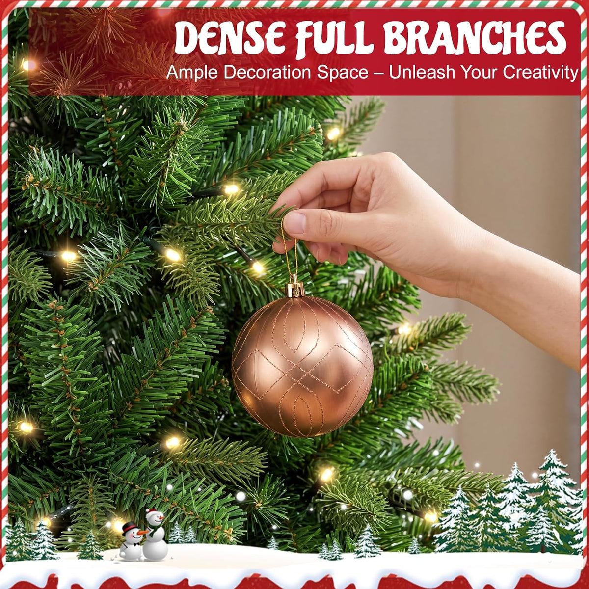 DUMOS 4.5 Ft Pre-Lit Christmas Tree, Artificial Xmas Tree, Green