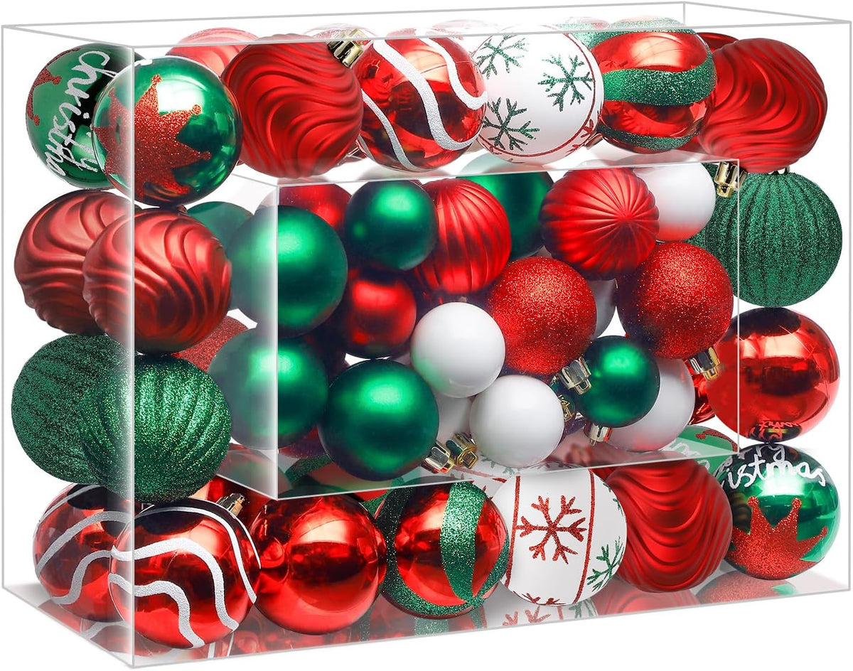 SHareconn 66Pcs Christmas Tree Decorations, Christmas Tree Ornaments Set