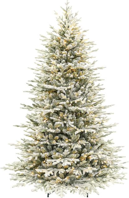 Hykolity 7.5 ft Prelit Christmas Tree with Realistic PE Foliage