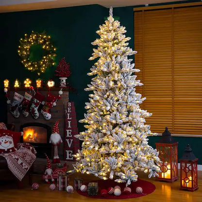 Dazzle Bright Christmas Tree Lights, 448 LED Waterfall Tree Topper Lights with Remote & 8 Lighting Modes, 8.2FT X 16 Lines Christmas Light for Indoor Outdoor Yard Party Xmas Decoration (Warm White)