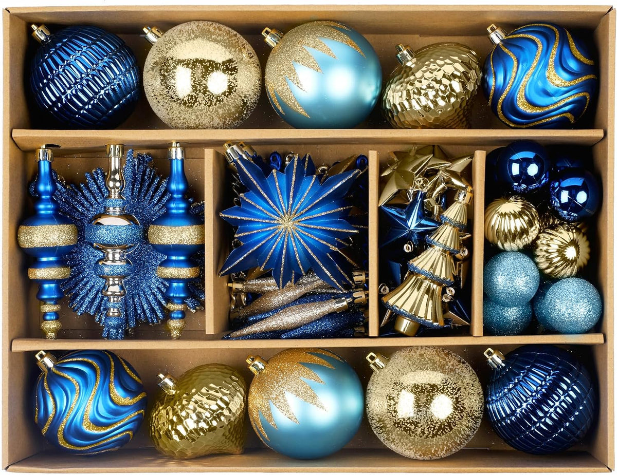 SHareconn 80Pcs Christmas Tree Ornaments Set Christmas Tree Decorations