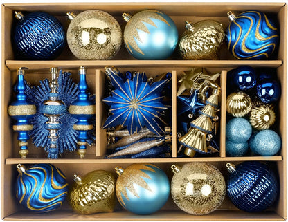SHareconn 80Pcs Christmas Tree Ornaments Set Christmas Tree Decorations