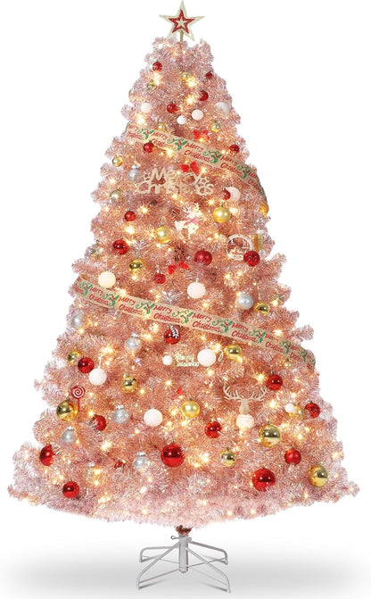 Garvee 6 ft Christmas Tree, Artificial Prelit Pencil Tree, Easy Assemble, Xmas Decor for Home Party Office Mall Holiday,Green