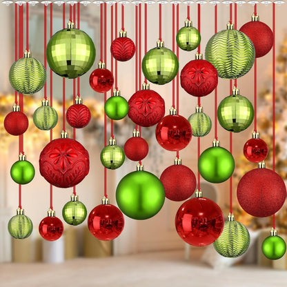 36 Pcs Christmas Balls Ornaments for Ceiling, Red, Gold