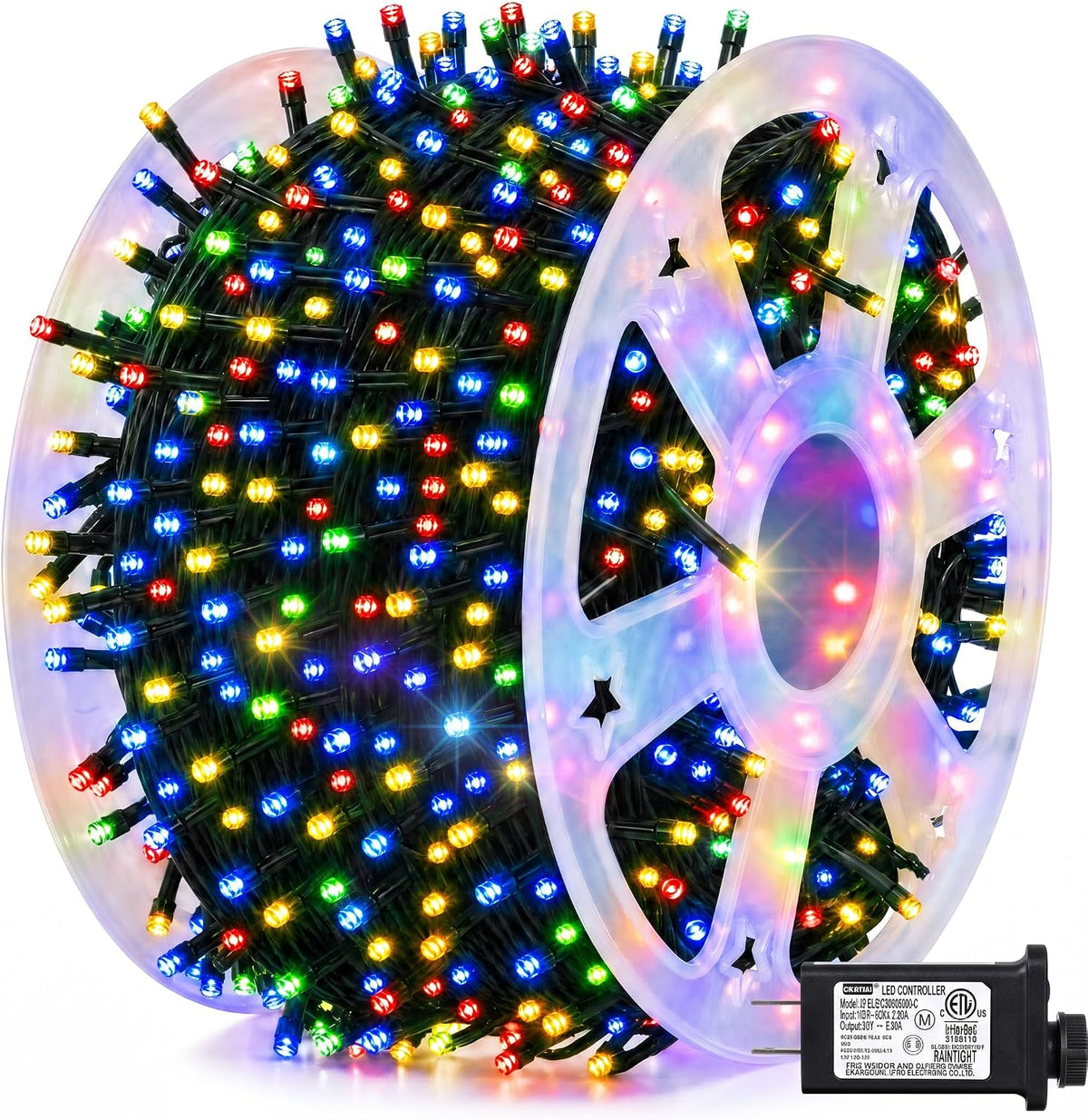 Dazzle Bright Outdoor Christmas String Lights, 1000 LED 328 FT Plug in Fairy Light with Remote Control 8 Modes & Timer, Waterproof Decoration for Home Garden Yard Xmas Wedding, Warm White