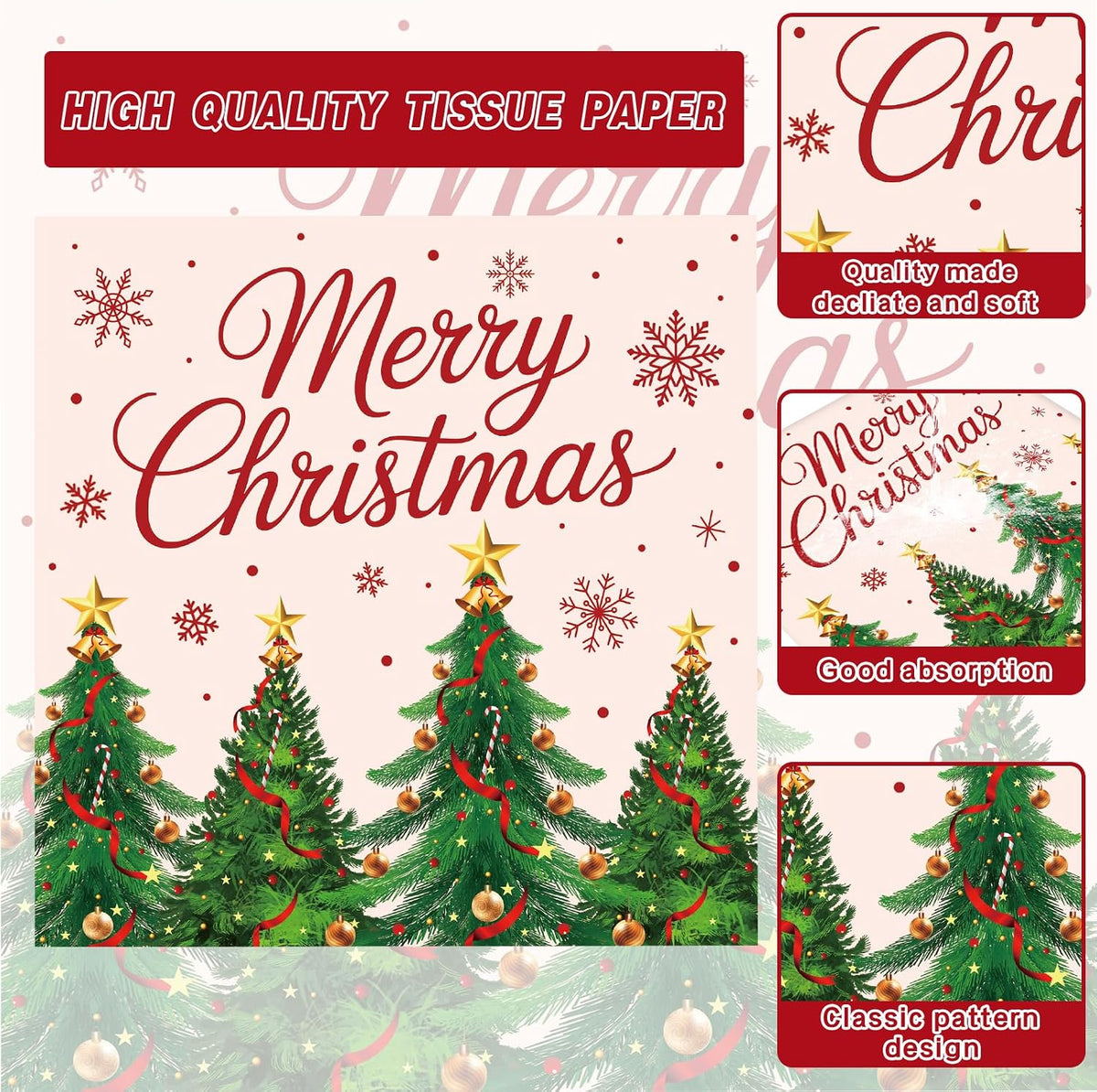 168 Pcs Christmas Party Supplies, Xmas Tree Themed Party Set
