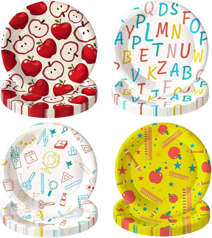 48pcs Christmas Paper Plates, 8.5 inch Xmas Party Plates Table Decorations